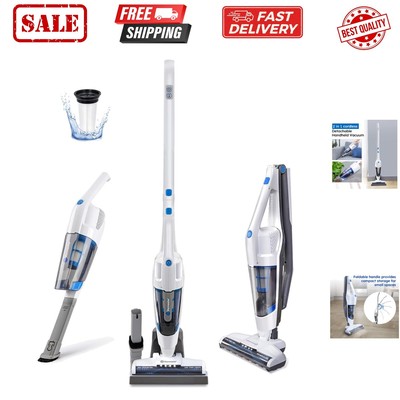 Cordless Handheld & Stick Vacuum Cleaner 2 in 1, Rechargeable Li-ion Battery ...