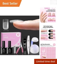 Beginner-Friendly 192pcs Nail Tips Set with UV Glue & Mini Lamp - Tipex Lite