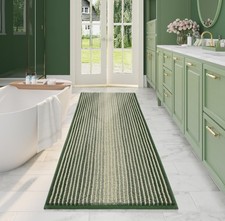 BSICPRO Large Bathroom Rug, Bath Mat for Bathroom Non Slip 24 x 70 -Sage & Cream