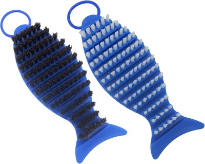 2Pack Barbell Brush Cleaning, Nylon Brushs for Cleaning Weighted Blue 