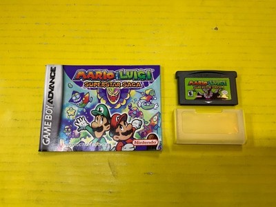gameboy advance mario and luigi superstar saga game and booklet 