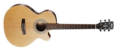 Cort 6 String Acoustic-Electric Guitar, Right, Open Pore Natural, Full...