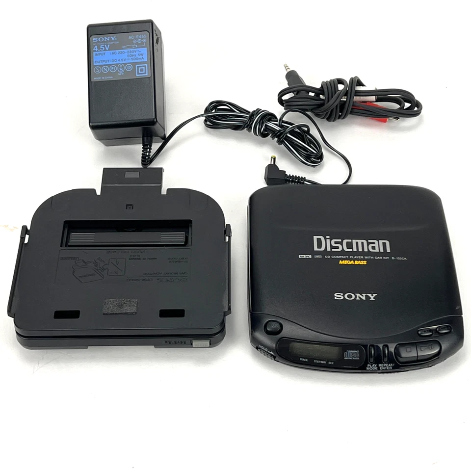 Works ✅ Sony D-132CK Discman Compact Disc Player Base Sony CPM-M300 Auto CD VTG - Bild 1 von 4