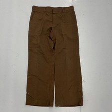 Vintage 70s Levi's Action Slacks Brown Wide Leg Pants 34x29 1970s True Vintage