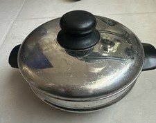 Vintage Aluminum Bun Warmer With Lid