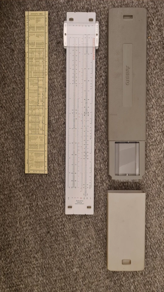 Lot : 2 Règles à calculer Aristo 0929 1364 tables de logarithmes & abaques 1930 - Photo 2/4