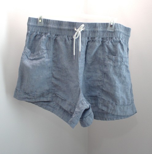Athleta Women's Cabo Linen, 4" Shorts; Size 18; light blue