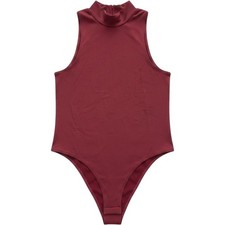NWT Womens A New Day Dark Pink Red Mock Neck Tank Top Bodysuit Size XXL
