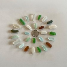 Beach Sea Glass 25 Pieces Colorful Tapers or Sticks Surf-tumbled Mendocino CA