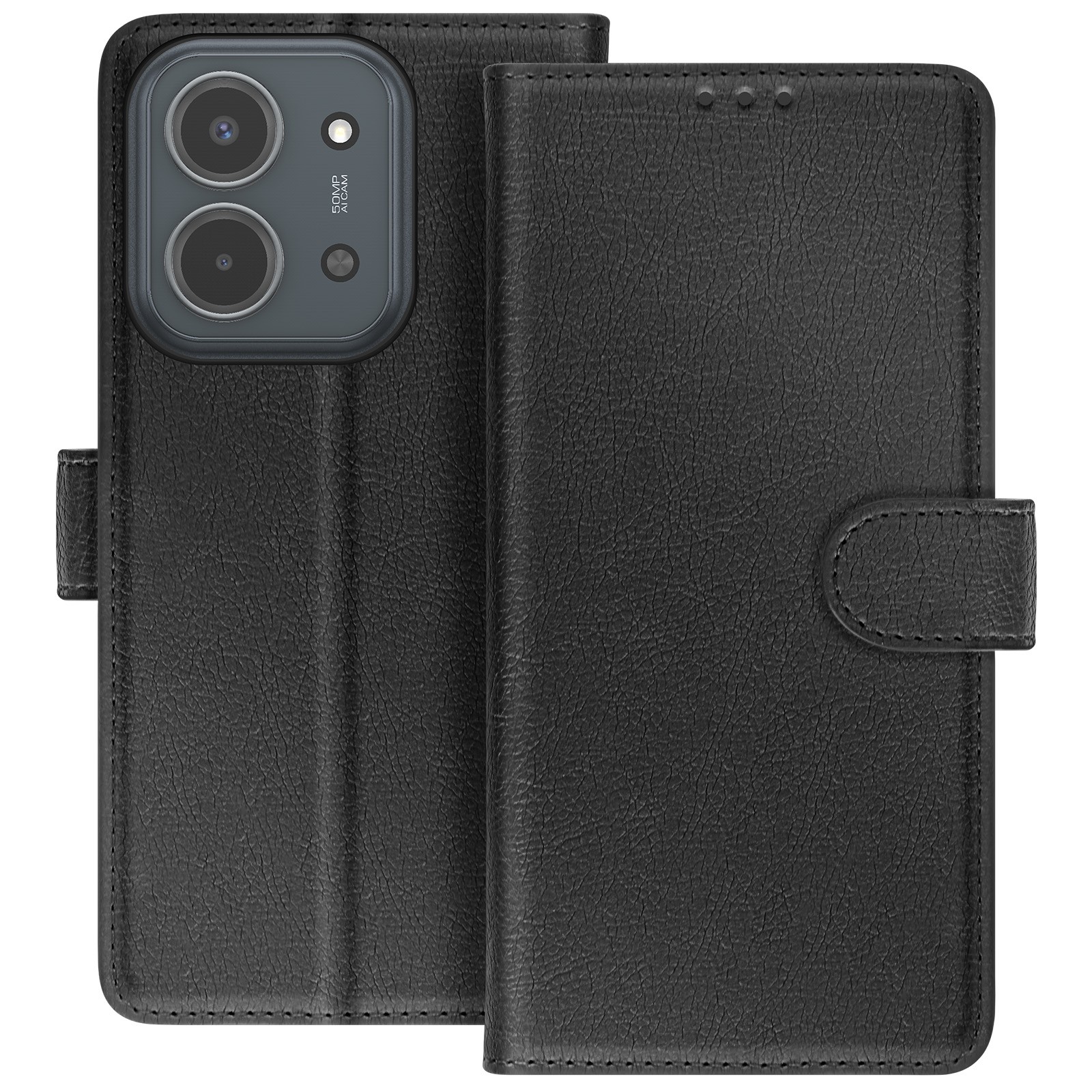 Housse Redmi 15C Avizar clapet portefeuille avec support vidéo horizontal intégré