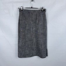 Celine Paris Skirt Cotton Sz 40 Gray
