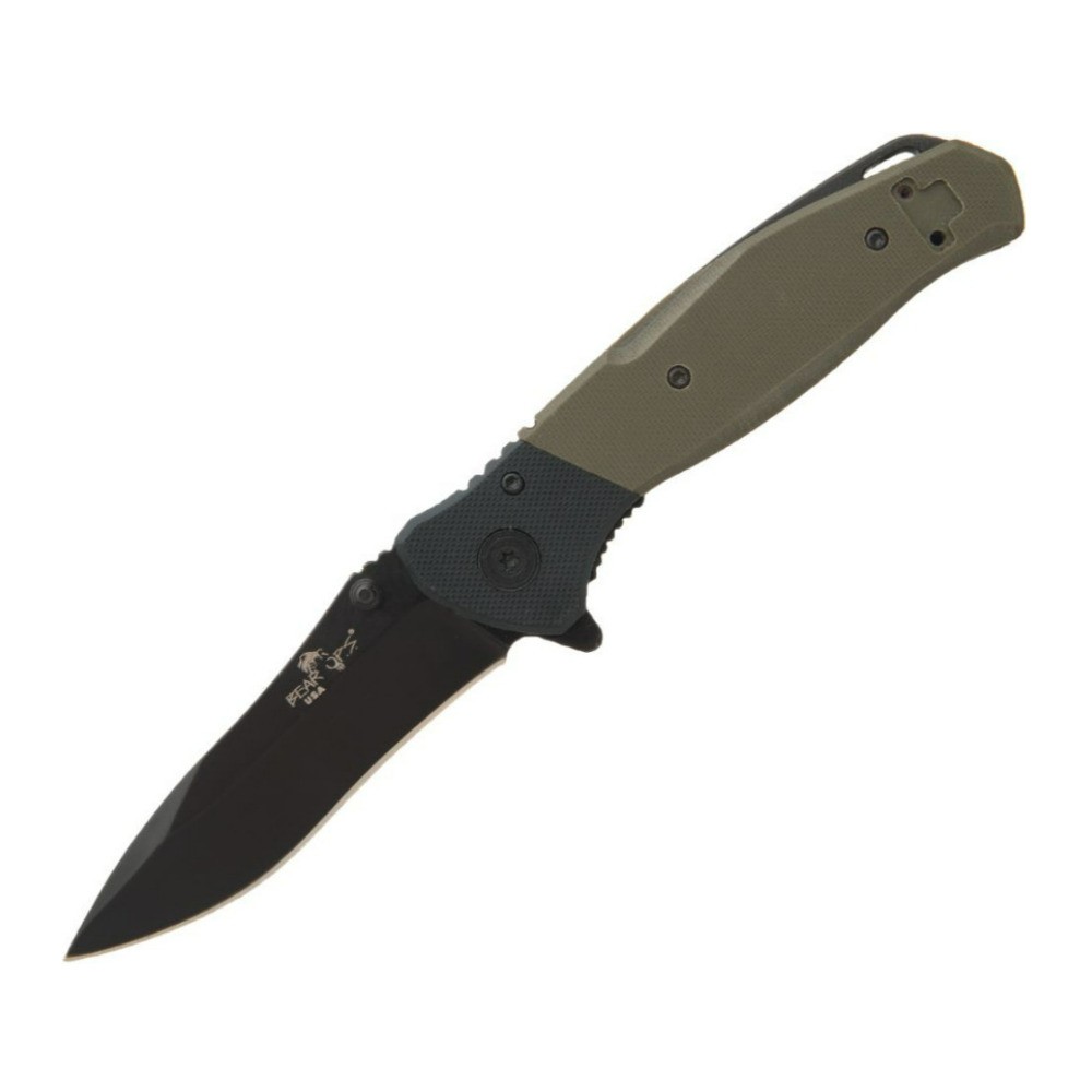 Складной нож Bear - Son для столовых приборов диаметром 425 дюйма с черной и темно-зеленой рукояткой G10 13990₽