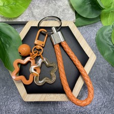 5 Stainless Steel Star Bell Charms Wristlet Keychain New Free Ship C558