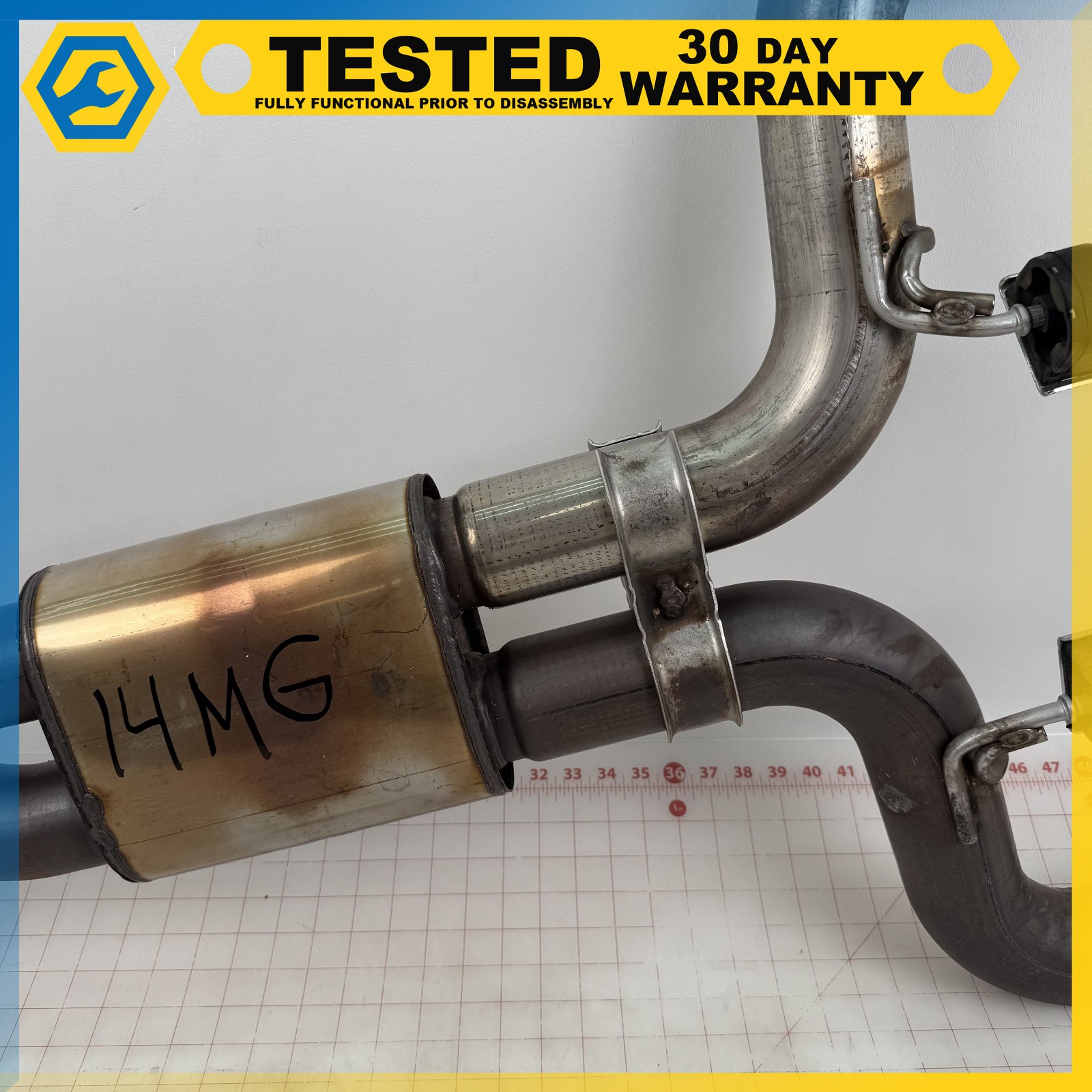 14-17 MASERATI GHIBLI 3.0L F160 engine EXHAUST SYSTEM RESONATOR PIPE OEM