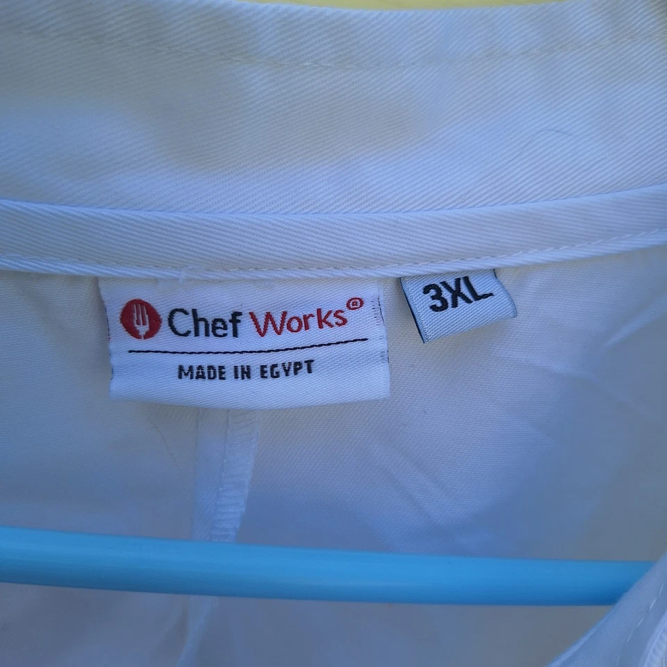 Chef Works Mens 3XL Short Sleeve Button Up Shirt Uniform Cooking Work Business - Image 2 of 4