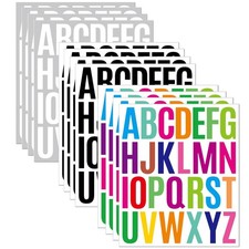 12 Sheets Letter Sticker, 312 PCS Alphabet Stickers 2 inch, Multicolour