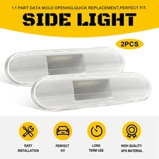 Set of 2 Clear Side Marker Light Housing Front or Rear For 2002-2005 Honda Civic