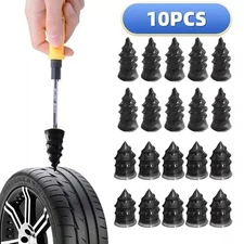10Pcs Car Tyre Puncture Repair Kit Off-Road Tire Repair with Rubber Plugs Screws