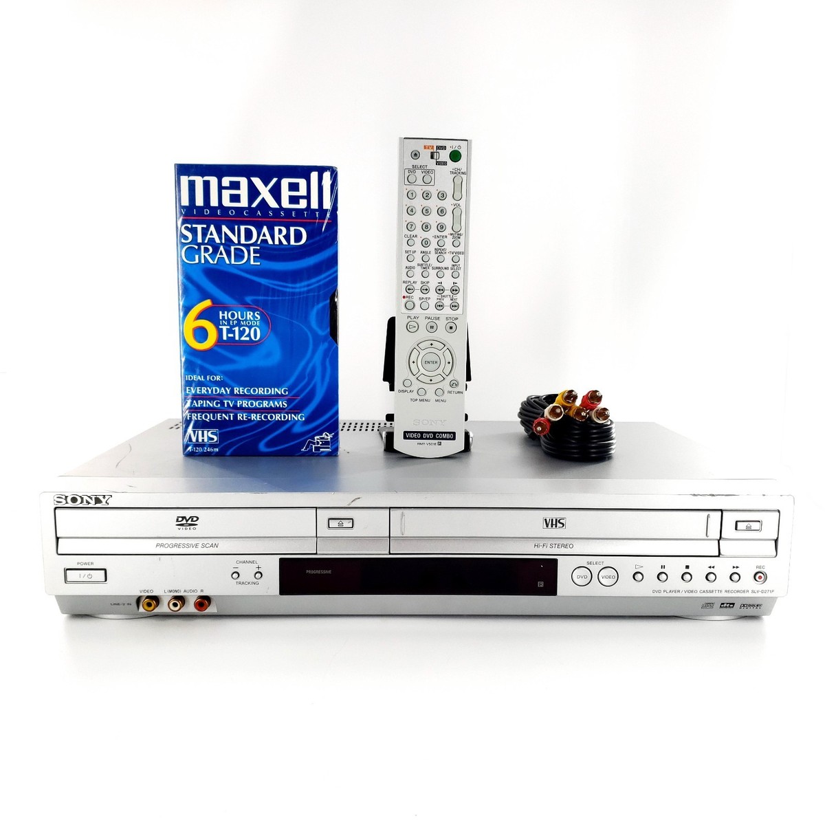 Sony SLV-D271P VHS VCR/DVD Combo Player Recorder w/ Remote & AV