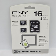 PNY 16 GB 2 Pack Micro SD NEW