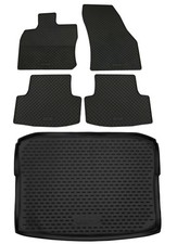 Gummi Kofferraumwanne Fußmatten für Skoda Karoq Scout 2020- Set Passform Matten