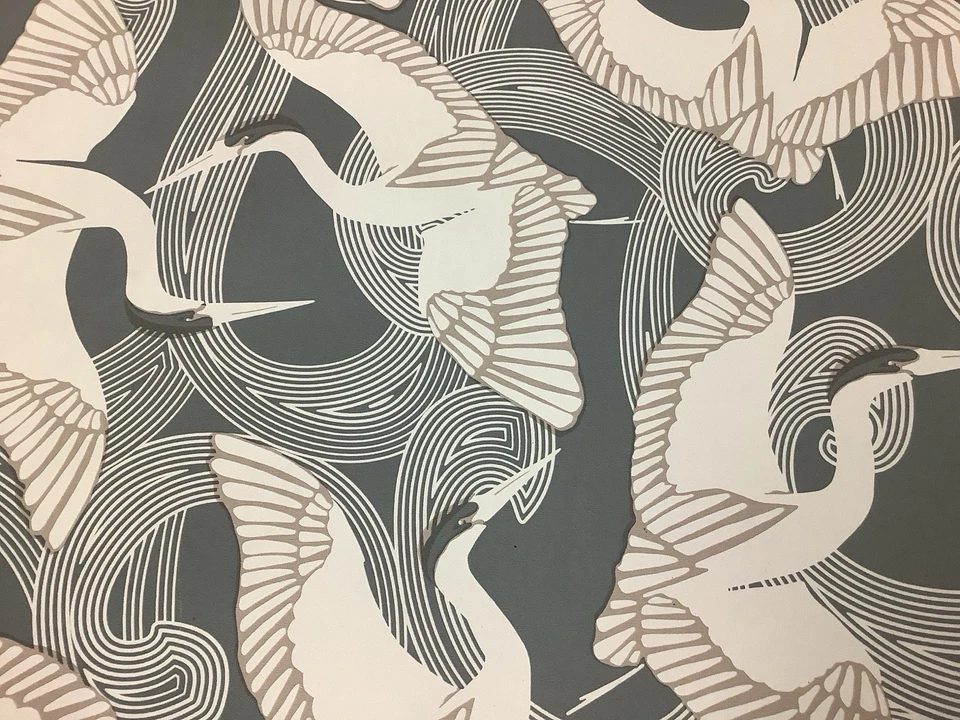 Papel de parede Ted Baker fantasia guindastes designer pássaro floral padrão exótico - Imagem 2 de 4