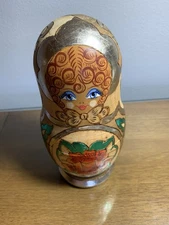 Vintage Hand Painted Russian Nesting Dolls Signed