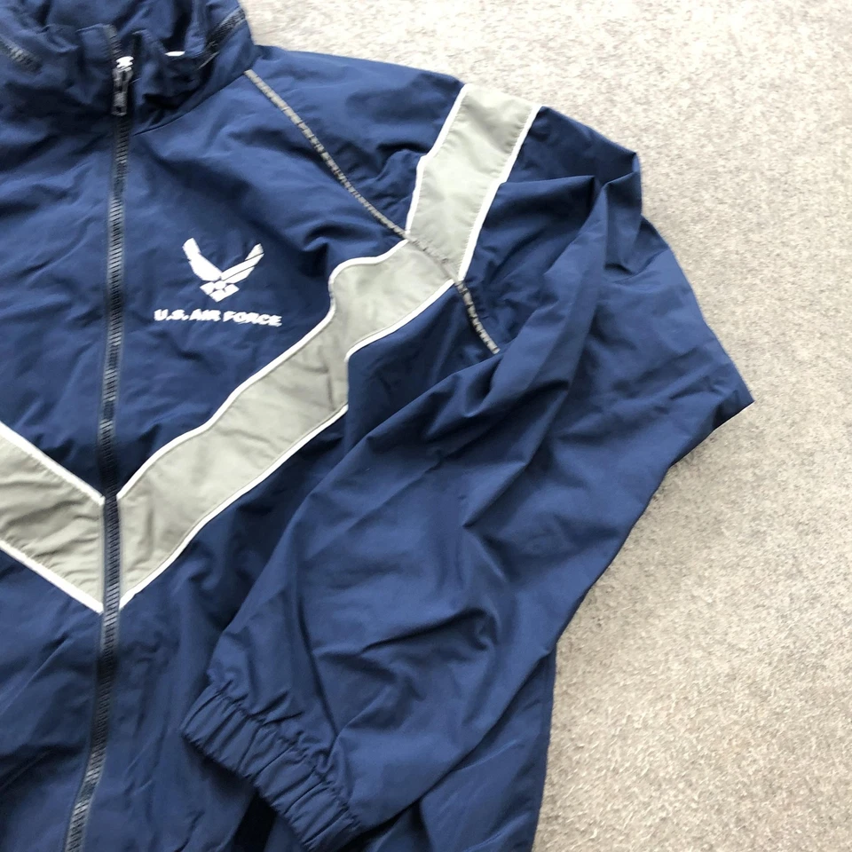 Chaqueta cortavientos reflectante PTU Skilcraft de nailon azul pequeña de la Fuerza Aérea de los Estados Unidos para hombre Foto 3 de 4