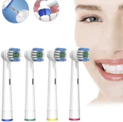 SET 4 TESTINE RICAMBIO COMPATIBILI CON SPAZZOLINO ELETTRICO ORALB BRAUN