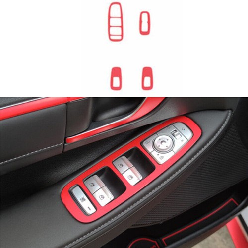 For Hyundai Sonata 2020-2023 Red Sticker Glass Window Lifting Panel Cover Trim - Picture 1 of 16