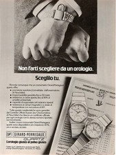 GIRARD PERREGAUX QUARTZ Montre Publicité 1 Page 1979 Originale 2WE