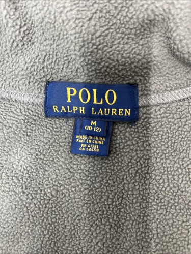 Chaqueta Para Niños Polo Ralph Lauren M Polar Con Cuello Abrigo Tipo Suera Lana - Picture 10 of 17