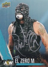 PENTAGON JR SIGNED 2021 AEW UPPER DECK RC CARD #42 PENTA EL ZERO M AAA CHAMP