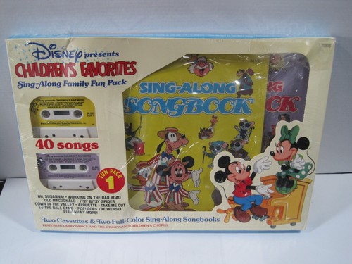 Disney’s Read Along Cassettes & Books Sing Along Songs Family Fun Pack 1 Sealed!