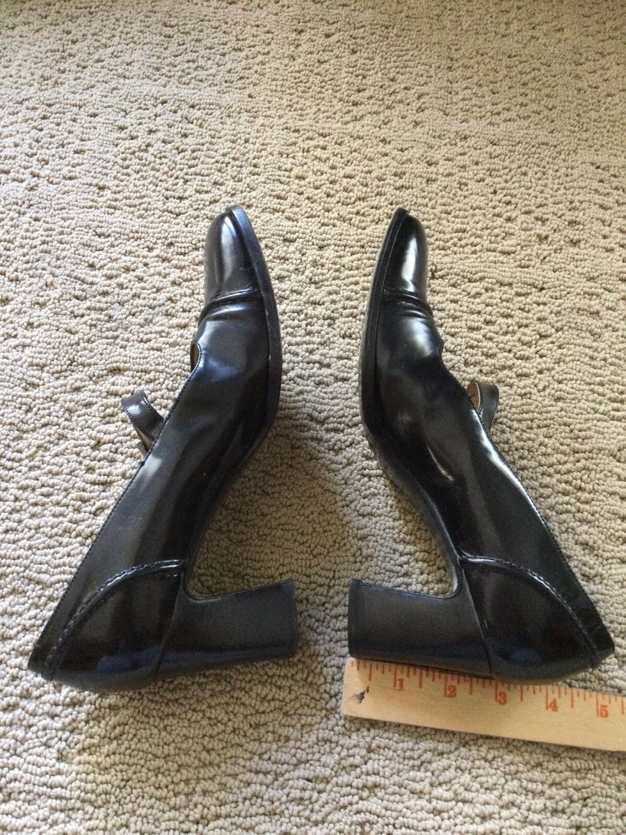 Vintage Bottega Veneta Black Mary Jane Heels, Size 8B