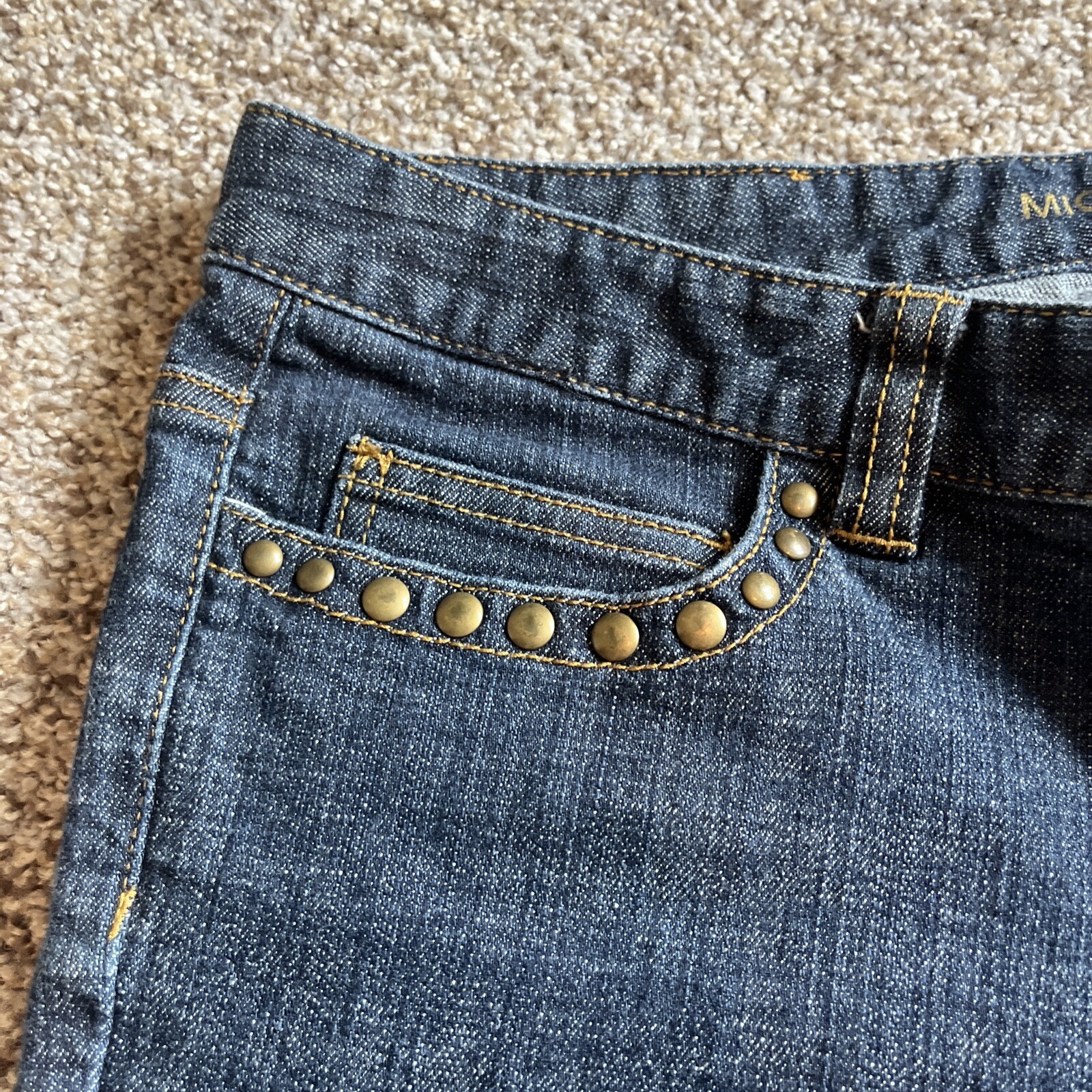 Michael Kors Bootcut Jeans Womens 8 Blue Dark Wash Mid Rise 5 Pockets 32 X 31 - View 3