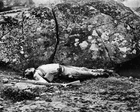New 8x10 Civil War Photo: Confederate Dead at Devils Den, Gettysburg Battlefield