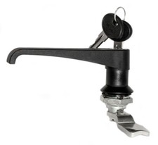 L HANDLE LATCH KEY ALIKE CAM LOCK PLASTIC BLACK CABINET BOX PANELS 111.2.0.01.42