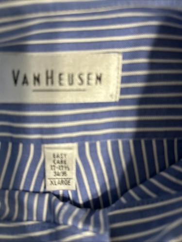 Van Heusen Long Sleeves Button Down Men’s Dress Shirt Sz 17-17 1/2 33/35 XL - Picture 7 of 8
