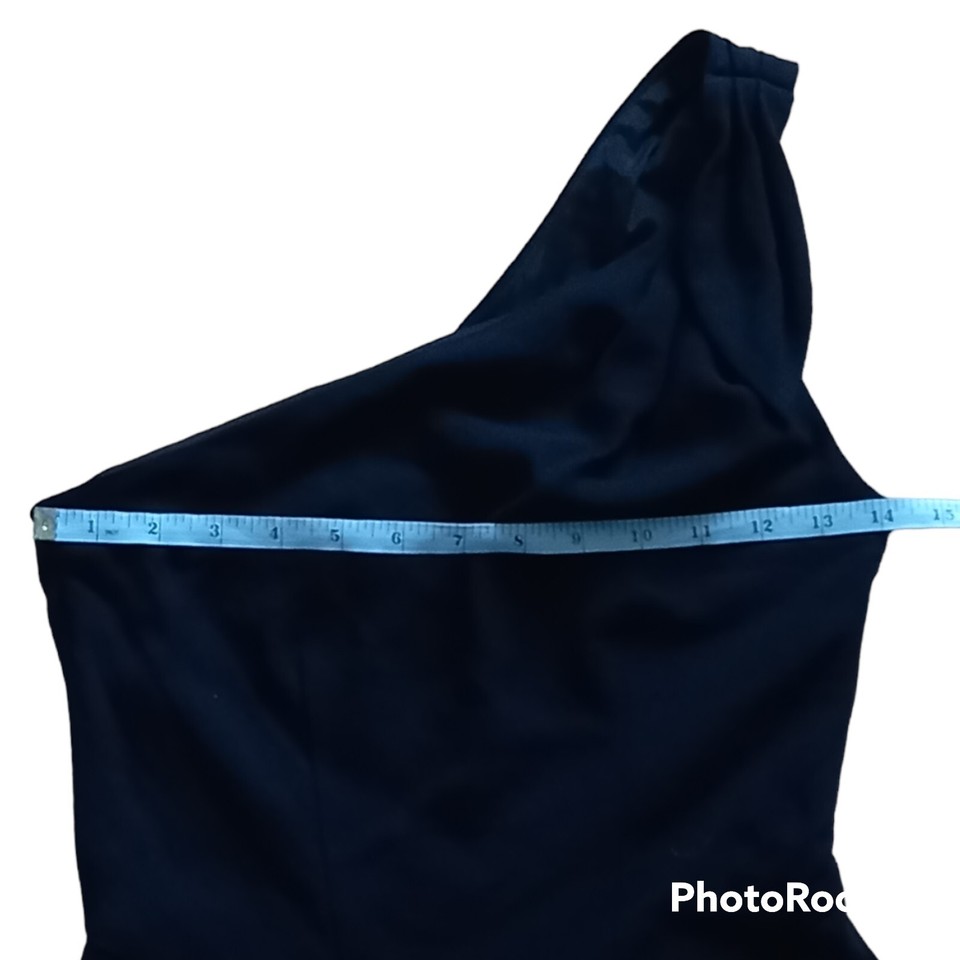 WHISTLES. One Shoulder Dress. Size 10. 40 Wool. Classic. LBD. Sexy