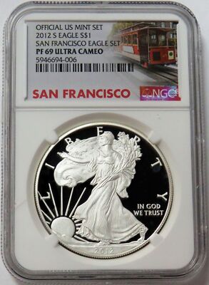 2012 S SAN FRANCISCO SILVER EAGLE NGC PROOF 69 ULTRA CAMEO | eBay
