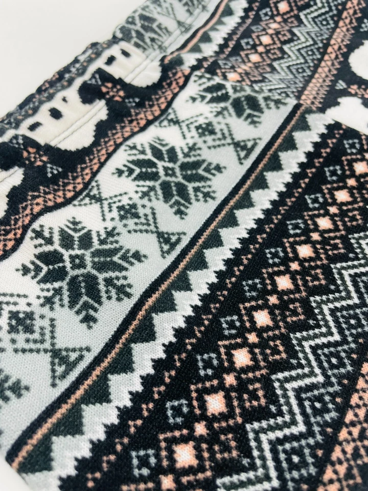 Eye Candy Leggings Women's Size Small Black Pull On Fleece Lined *Aztec Design - Image 3 of 4