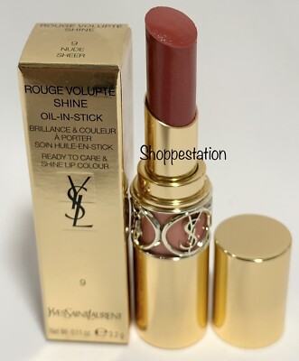 Yves Saint Laurent Rouge Volupte Shine Oil In Stick Shade 9 NUDE