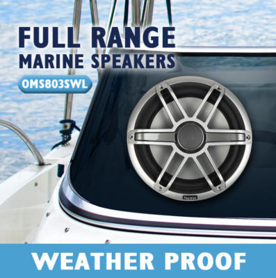Pacific Audio 8'' 2-Way Marine Boat Speakers (pair) Audio System 200W 12V RGB LED