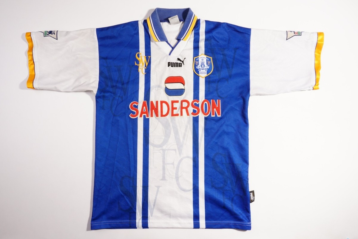 シェフィールドウェンズデー　97-99 ホームユニフォーム　puma Sheffield Wednesday Puma 1997/98 Vintage Home Football Shirt