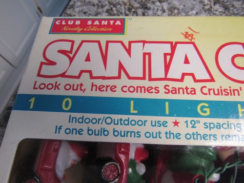 Lot Of Santa Cruise 10 Light Set - Indoor/Outdoor Use - TESTED AND WORKS - Picture 6 of 18