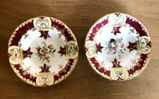 2pcs - Vtg Hand Painted Victorian Floral China Bowls No5000 4-7/8in D