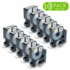 10 Pk Industrial Flexible Nylon Label Tape 18488 12mm for Dymo Rhino 4200 5200