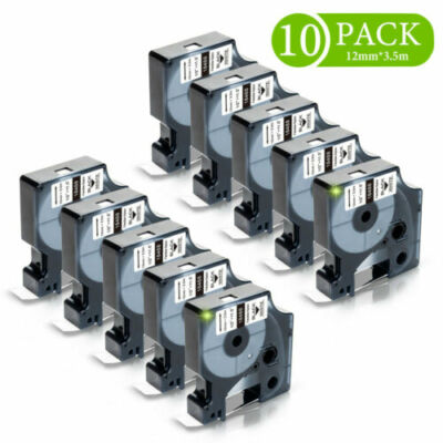 10 Pk Industrial Flexible Nylon Label Tape 18488 12mm for Dymo Rhino 4200 5200