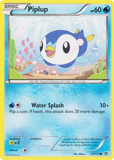 Piplup 33/113 Legendary Treasures Common Near Mint Pokemon DNA GAMES